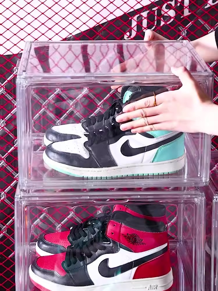 Large Transparent Shoe Box, Acrylic Shoe Box With Lid, Magnetic Side Door, Shoe Storage Box, Shoe Box foto 2