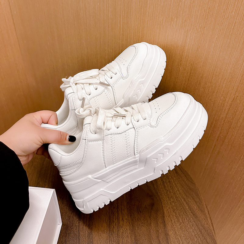 Platform Height Increasing Casual Lace Up Sports Board Shoes foto 4