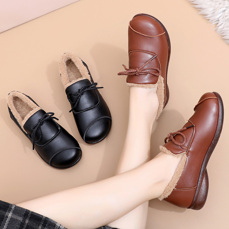 Flat Non-slip Slip-on Fleece-lined Warm Shoes foto 2