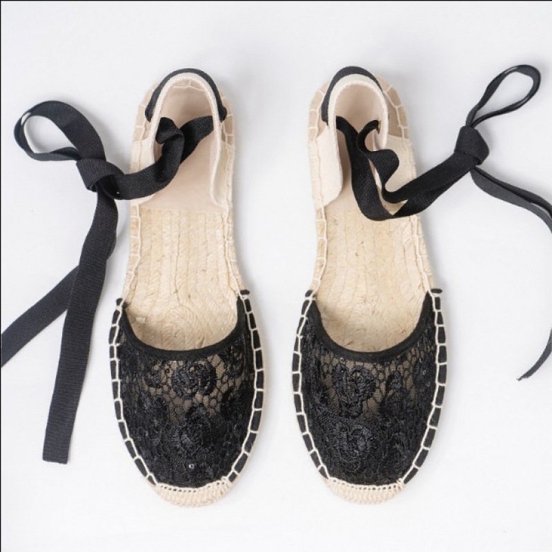 Hemp Rope Flat Lace Student All-matching Slippers Female foto 3