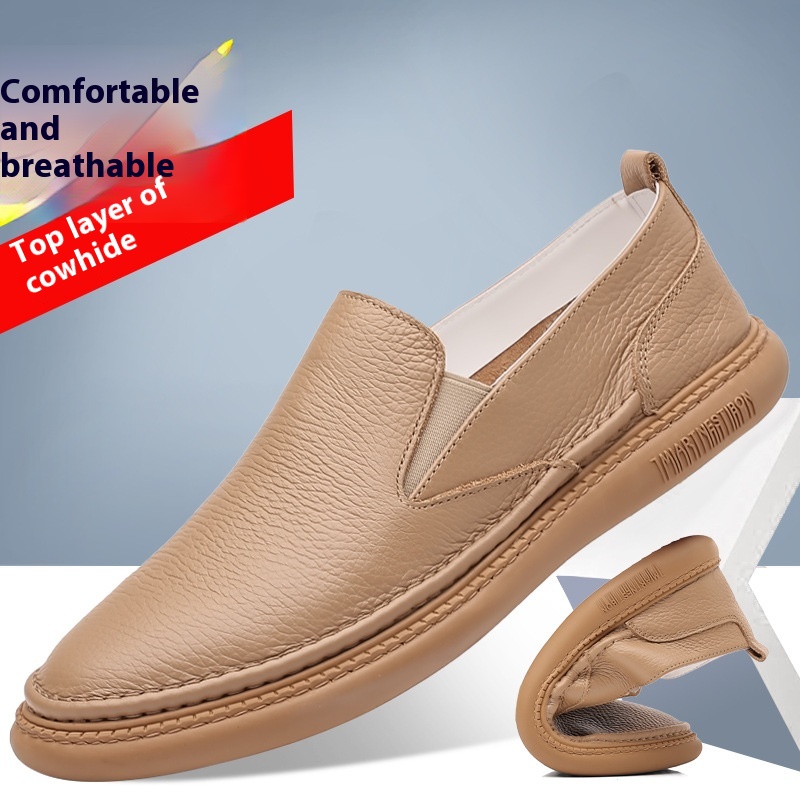 First Layer Cowhide Men's Leather Shoes Casual Leather Shoes foto 3