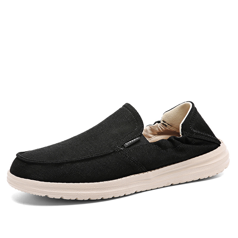 Plus Size Men's Canvas Shoes One Pedal Loafer Cloth Shoes foto 2
