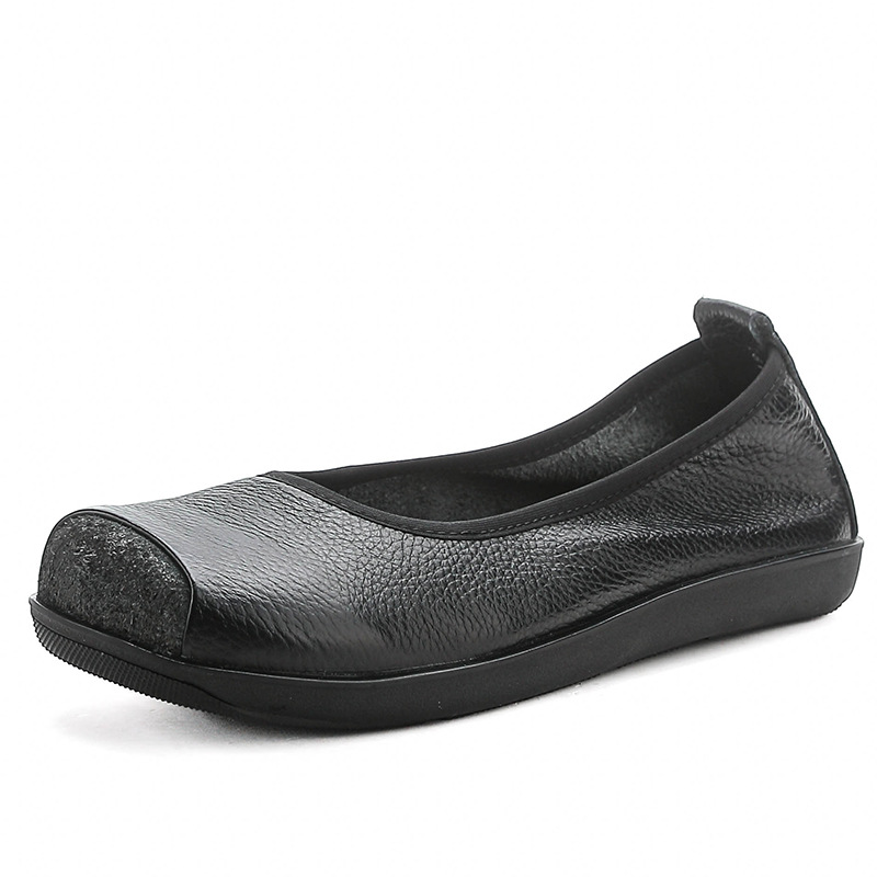 First Layer Cow Autumn Leather Shoes Flat Heel Comfort foto 5