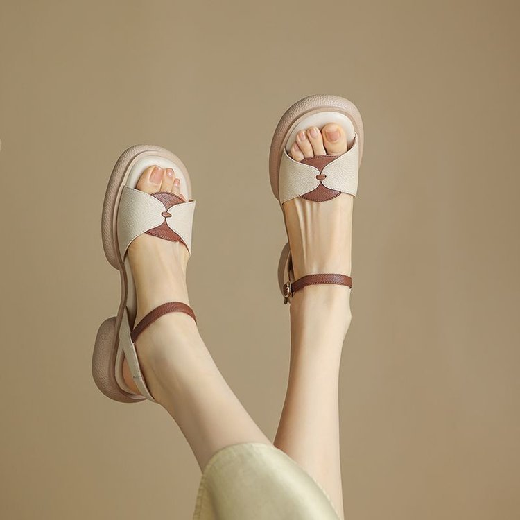 Chunky Heel Platform Open Toe Women's Sandals foto 4