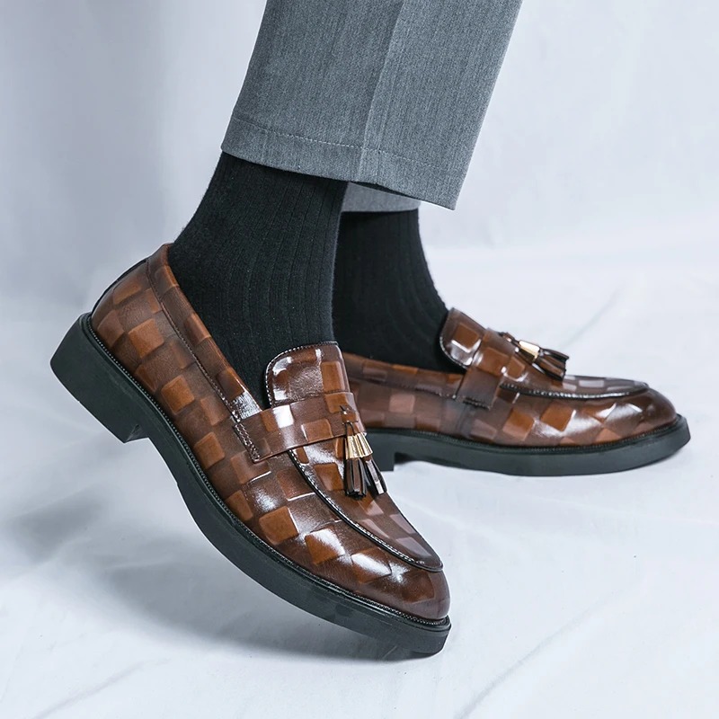 New Style One Foot Leather Shoes For Men foto 5