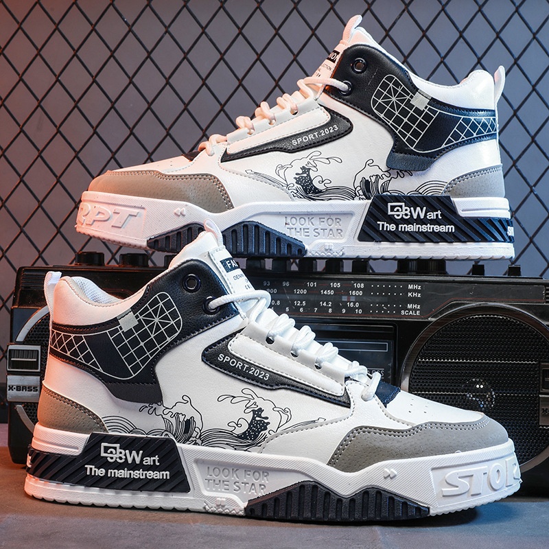 Men's Shoes Increased Easy Wear Borad Shoe Summer Casual Sports High-top Trendy Shoes foto 5