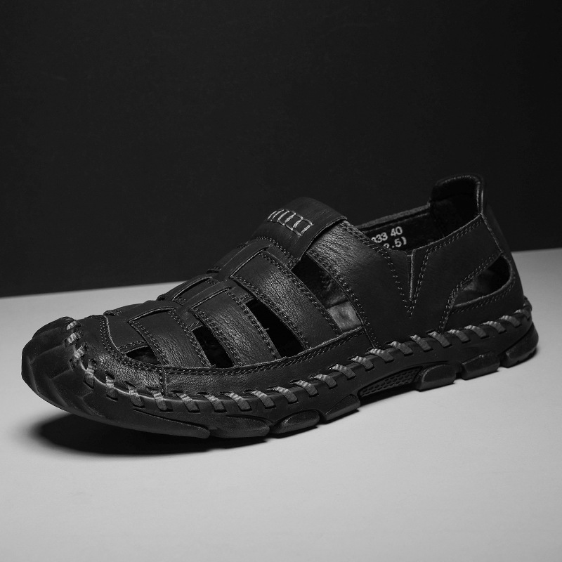 Plus-size Mens Hollow-out Sandals With A Sewn-in Sole foto 2