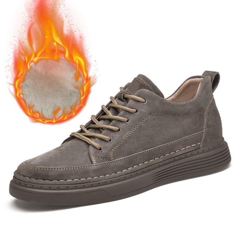 Plus Size Fleece-lined Inner Height Increasing Board Shoes Male foto 4