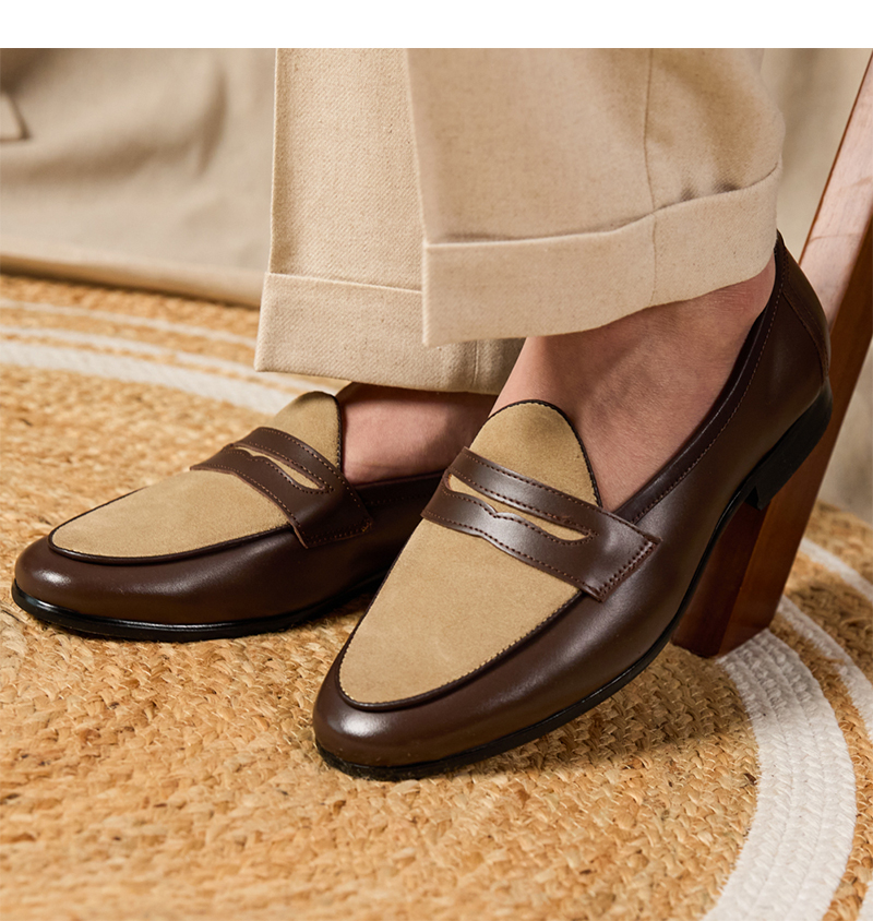 Loafers Belgium Champagne British Style Casual foto 2