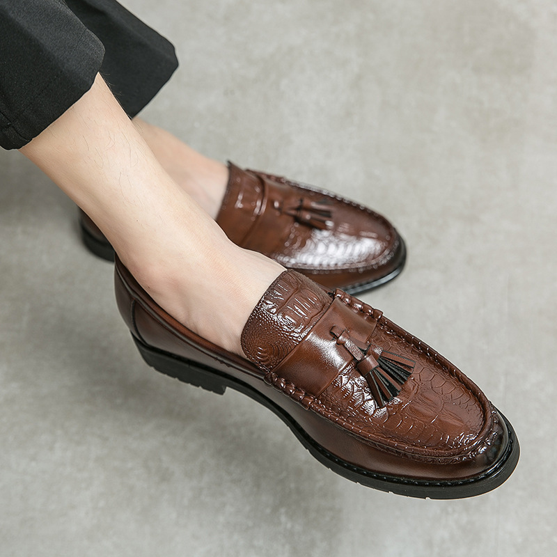 Personalized Tassel Pointed Toe New Fashion Leather Casual Shoes foto 3