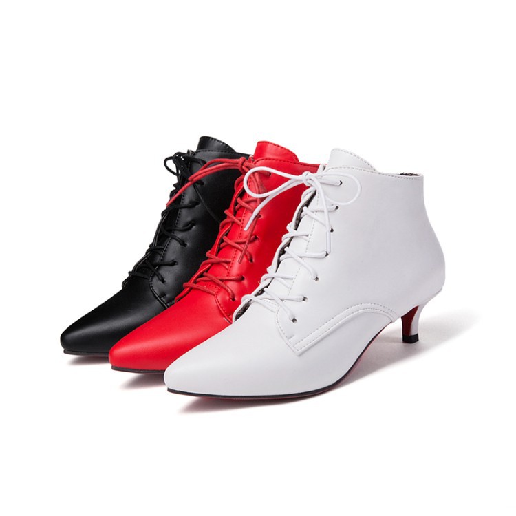 Women's Lace Up Short Boots foto 3