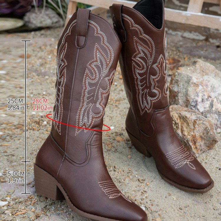 Womens Chunky Heel Boots foto 2