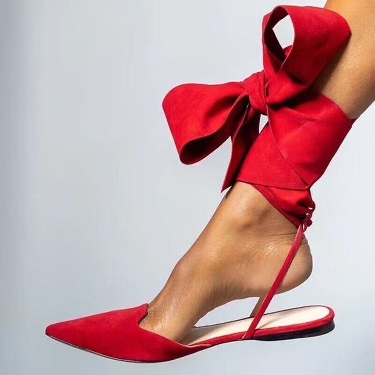 Suede Pointed-toe Outdoor Lace-up Sandals For Women foto 3