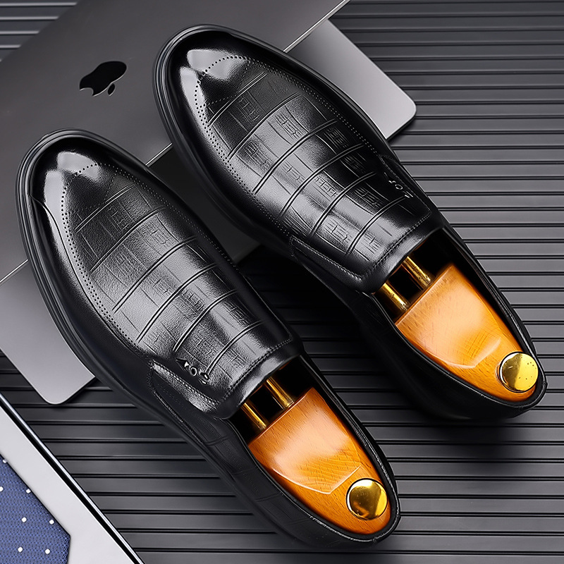 Business Genuine Leather Breathable Men's Pointed Toe Shoes foto 3