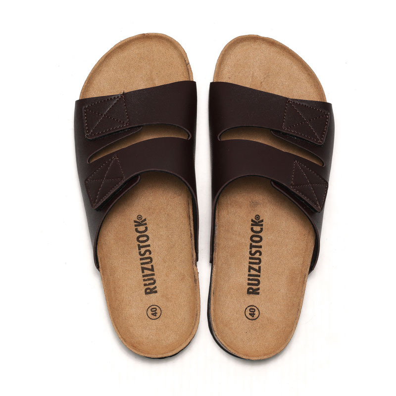 Men's Cork Slippers Slippers Velcro foto 5
