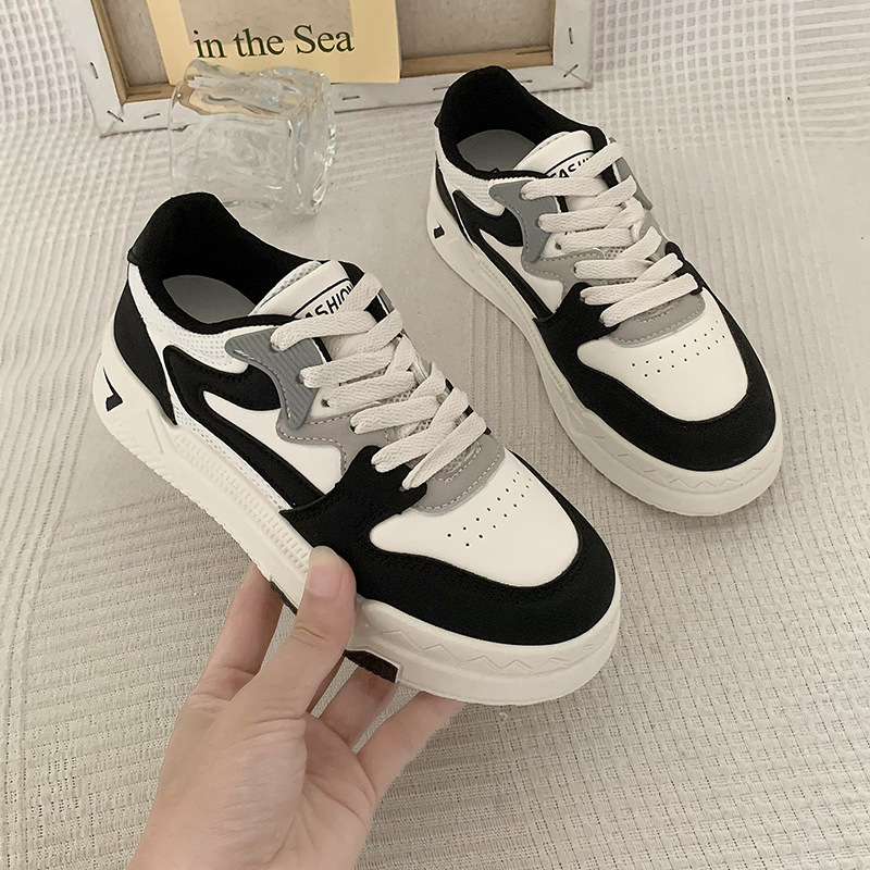 Low-top Thick Bottom Autumn And Winter Ins Casual Sports Skate Shoes Women foto 2