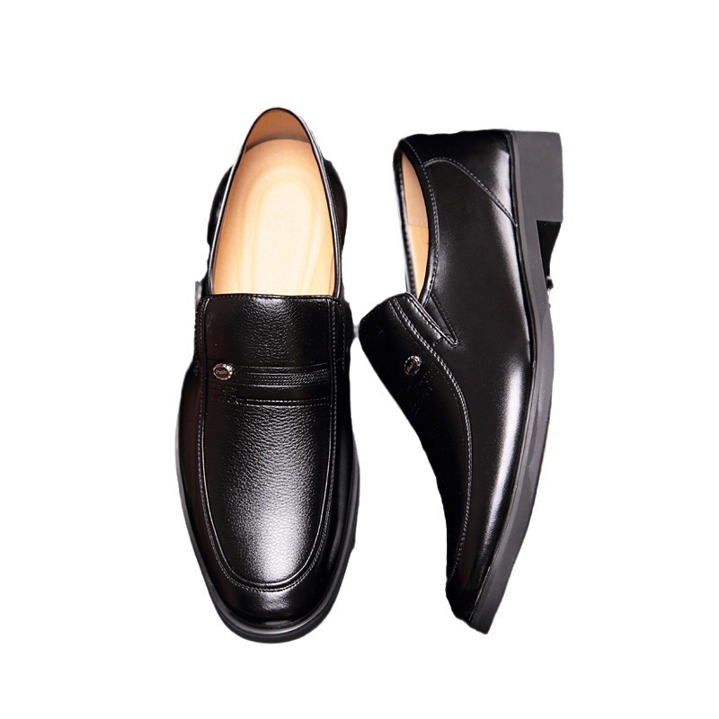 Classic Soft Leather Men's Leather Shoes Business Casual Breathable foto 3