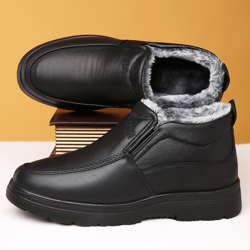 Winter Middle-aged And Elderly Thickened Non-slip Waterproof Fleece-lined Cotton Shoes foto 2