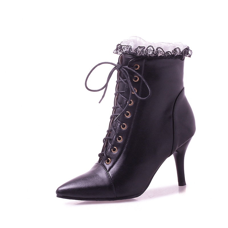 European And American Autumn And Winter Pointed-toe Stiletto Women's Martin Boots foto 2