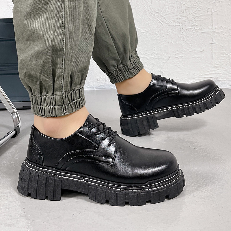 Online Influencer Men's Shoes Black Talent Spring And Autumn foto 3