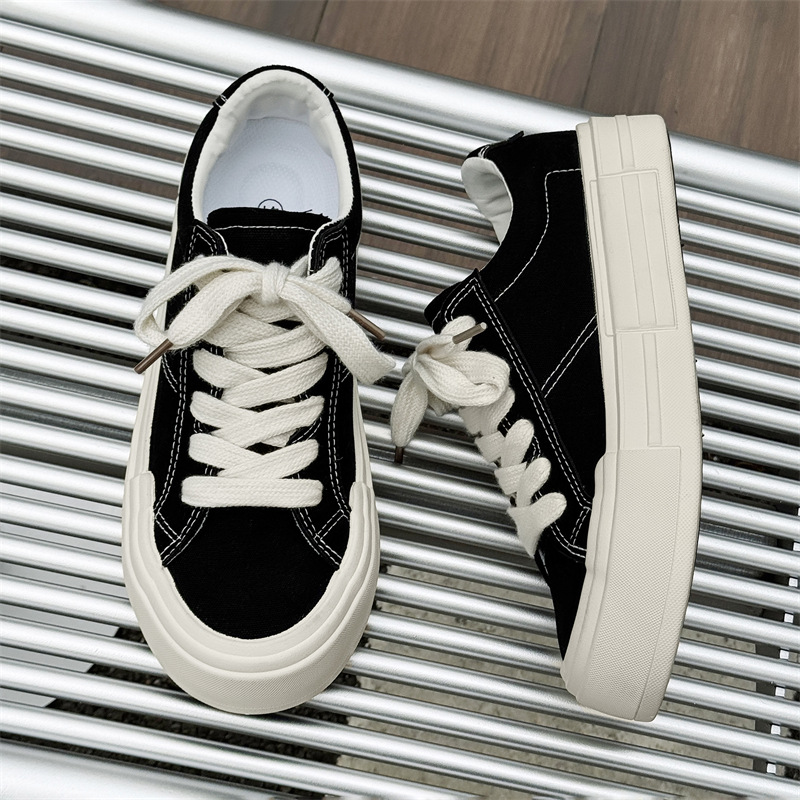 Women's Canvas Platform Casual Sports Skate Shoes foto 3