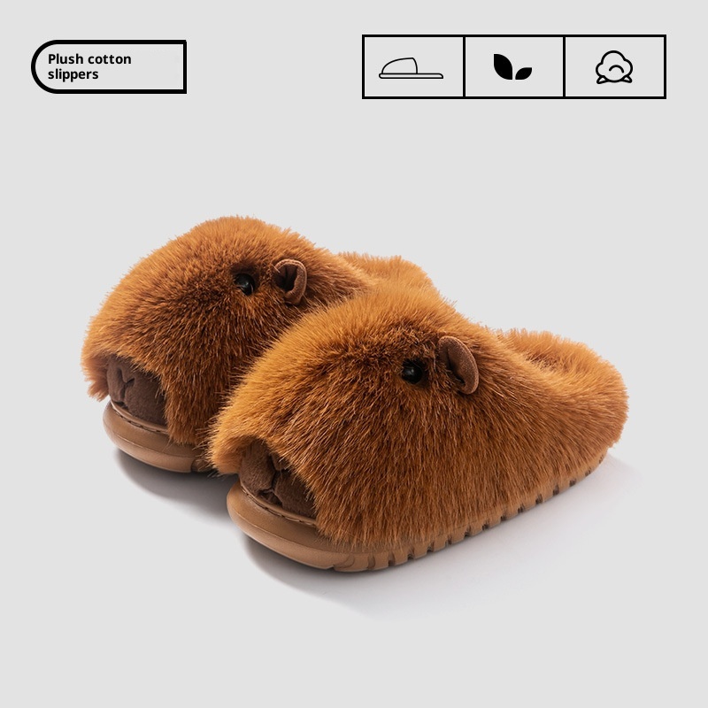 Autumn And Winter Fashionable Cartoon Plush Slippers foto 4