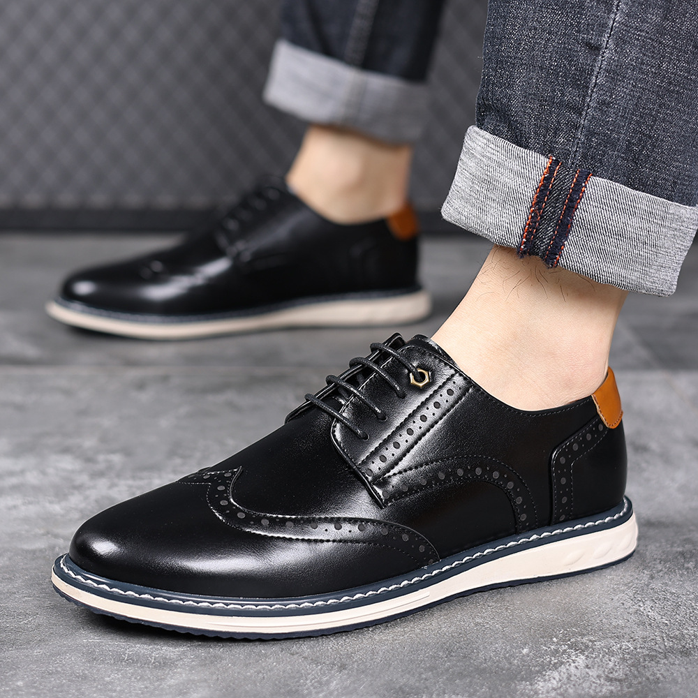 British Mens Business-Casual Leather Shoes foto 3