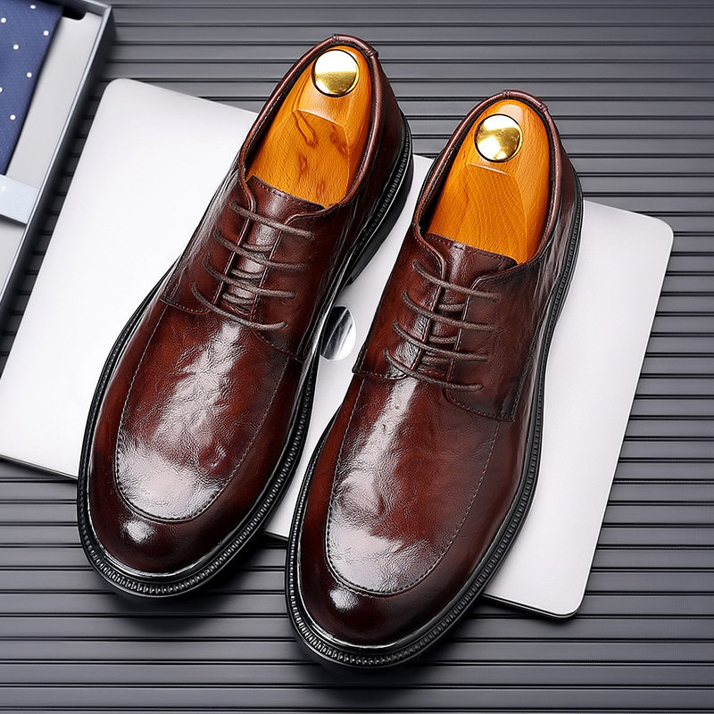 British Business Dress Leather Shoes Men foto 5