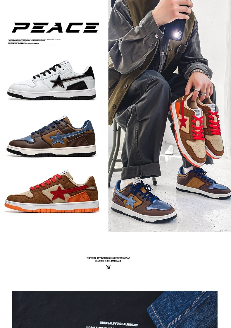 Retro Flat Contrast Color XINGX Sneaker Women's All-match foto 3