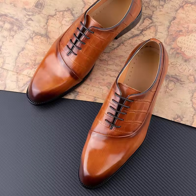 Men's Dress Shoes First Layer Cowhide Handmade foto 4