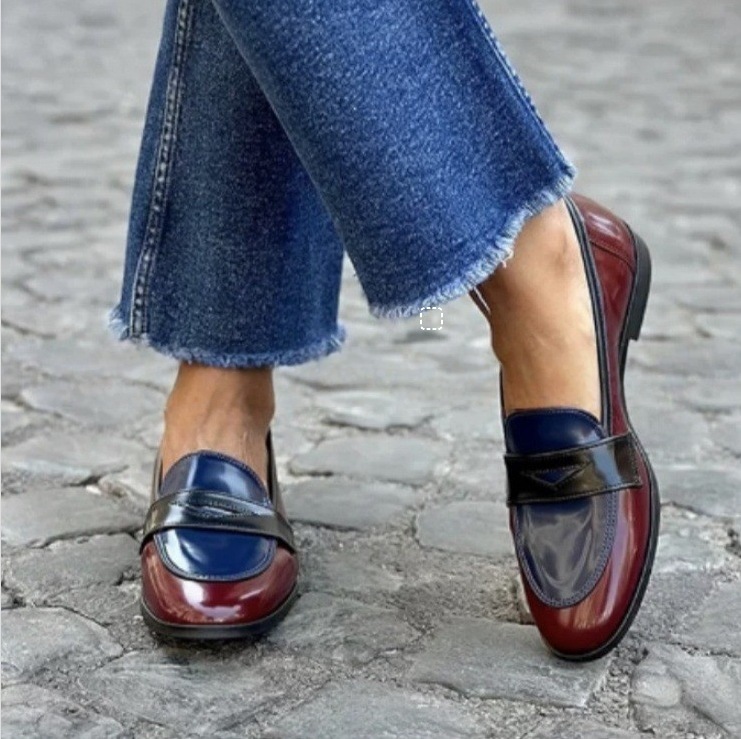 Round Toe Loafers Plus Size Assorted Colors Slip On Feet Ladies foto 5