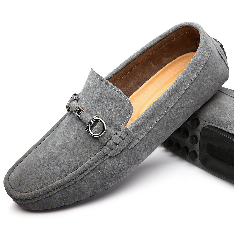 Men's Slip-on Cowhide Business Casual Leather Shoes foto 2