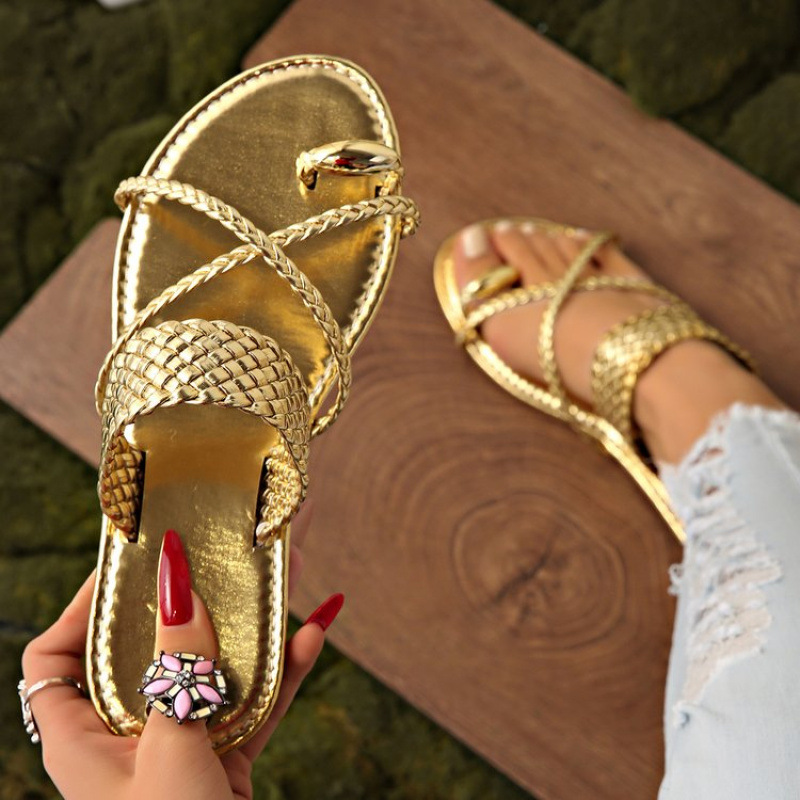 Fashionable Flat-soled Beach Sandals For Women foto 2