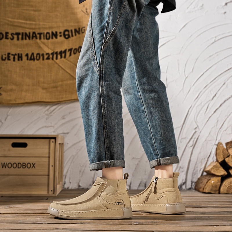 Autumn Side Zipper Vgenuine Leather Non-slip Work Shoes foto 2