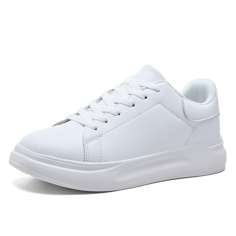 Large Size White Shoes Leather Waterproof Leisure Sneaker foto 5