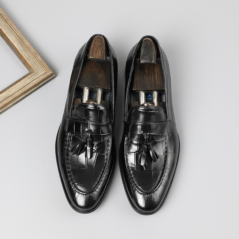 Slip On Leather Shoes Male foto 4