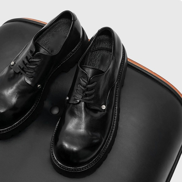 Mens Commuter Casual Leather Shoes With Thick Soles foto 2