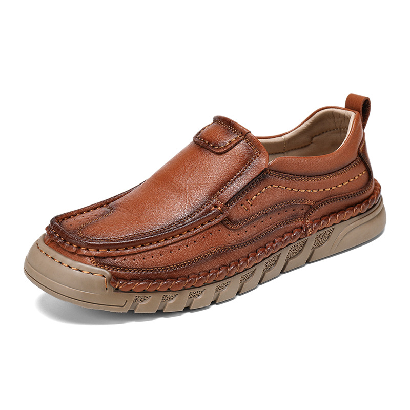 Autumn Leisure Slip-on Men's Leather Shoes foto 5