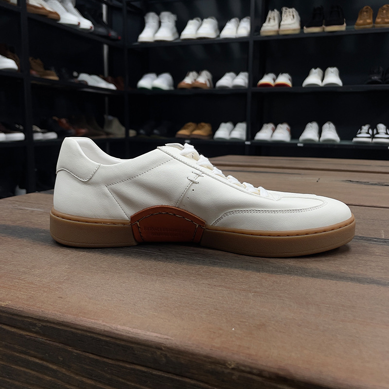 Cowhide Men's Trendy All-match Niche Casual Sneakers foto 5