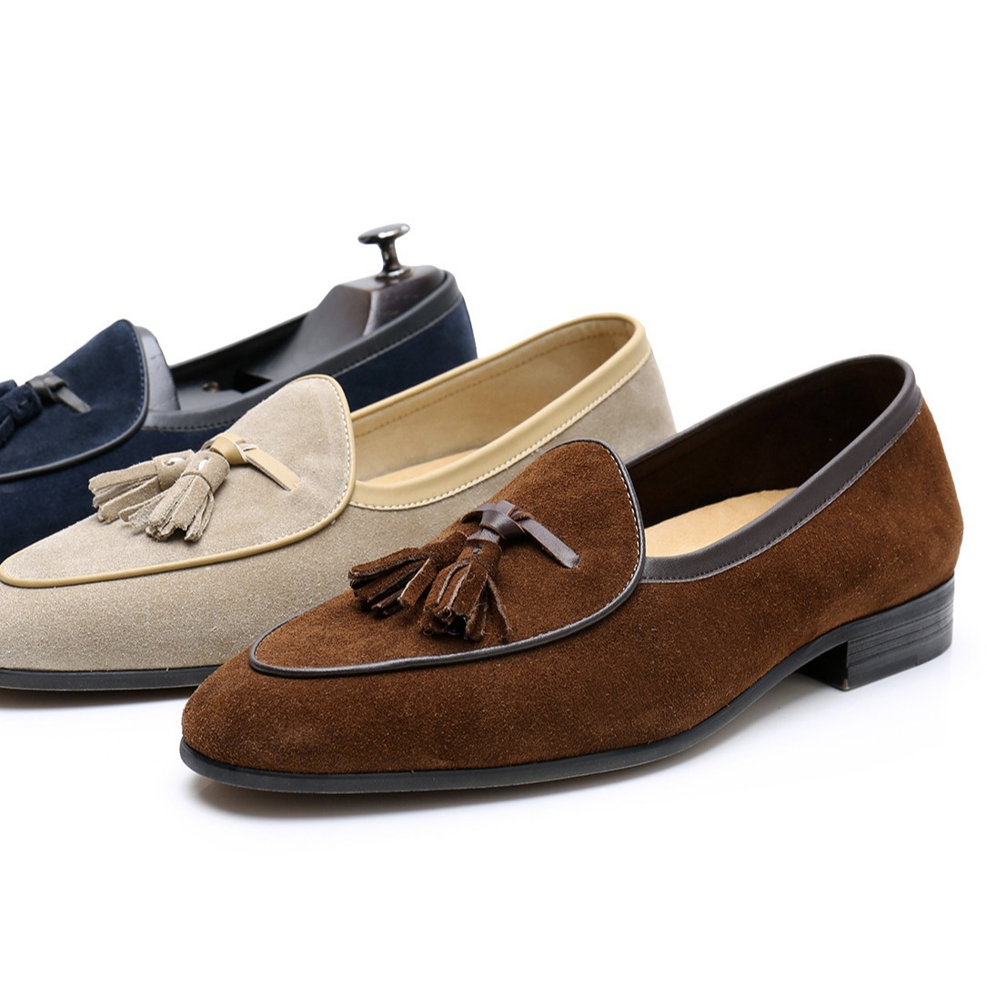 British-style Genuine Leather Business-casual Shoes For Men, Instagram-worthy Suede foto 2