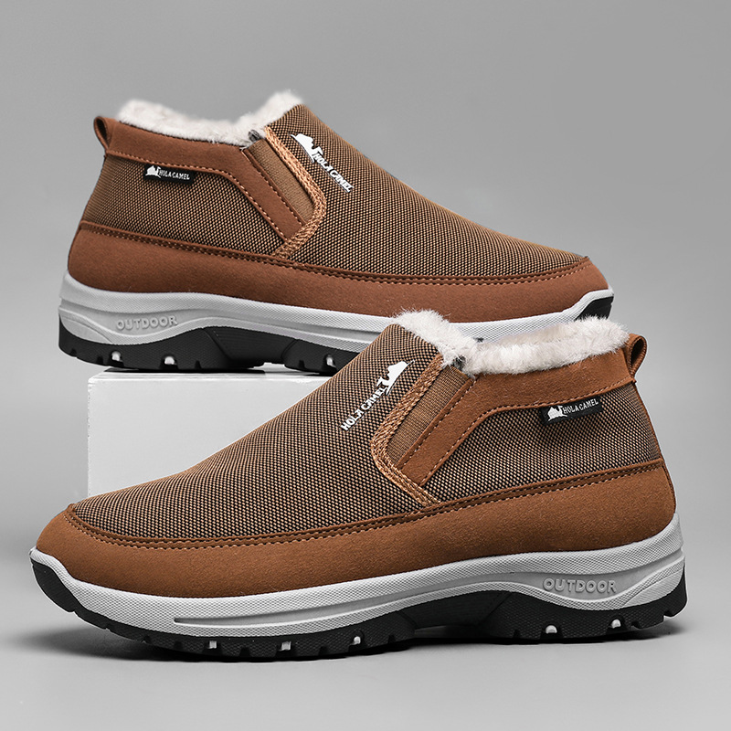 Mens Snow Boots With Non Slip Soles Fleece Lined Thick And Warm Cotton Shoes foto 5