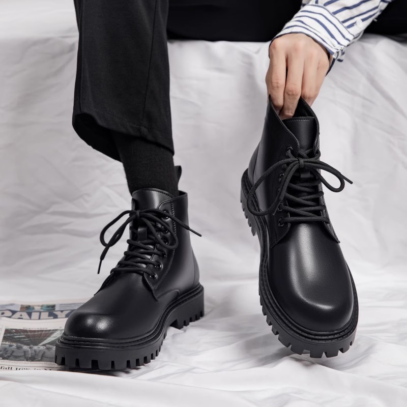 Men's Leather Boots Autumn British Style foto 5