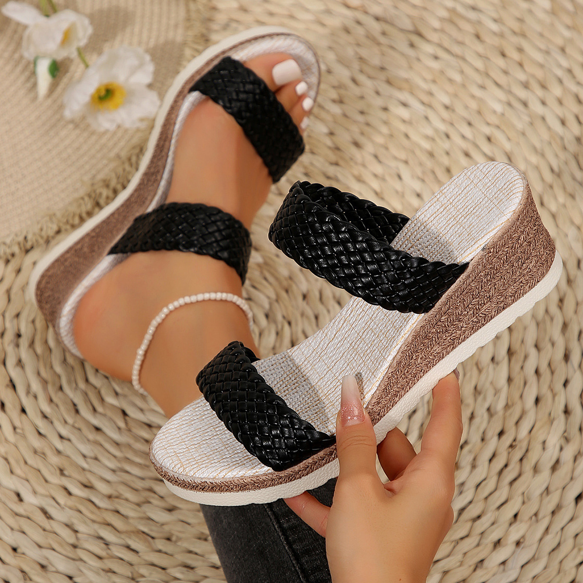 Plus-size Fashionable Casual Wedge Platform Sandals foto 4