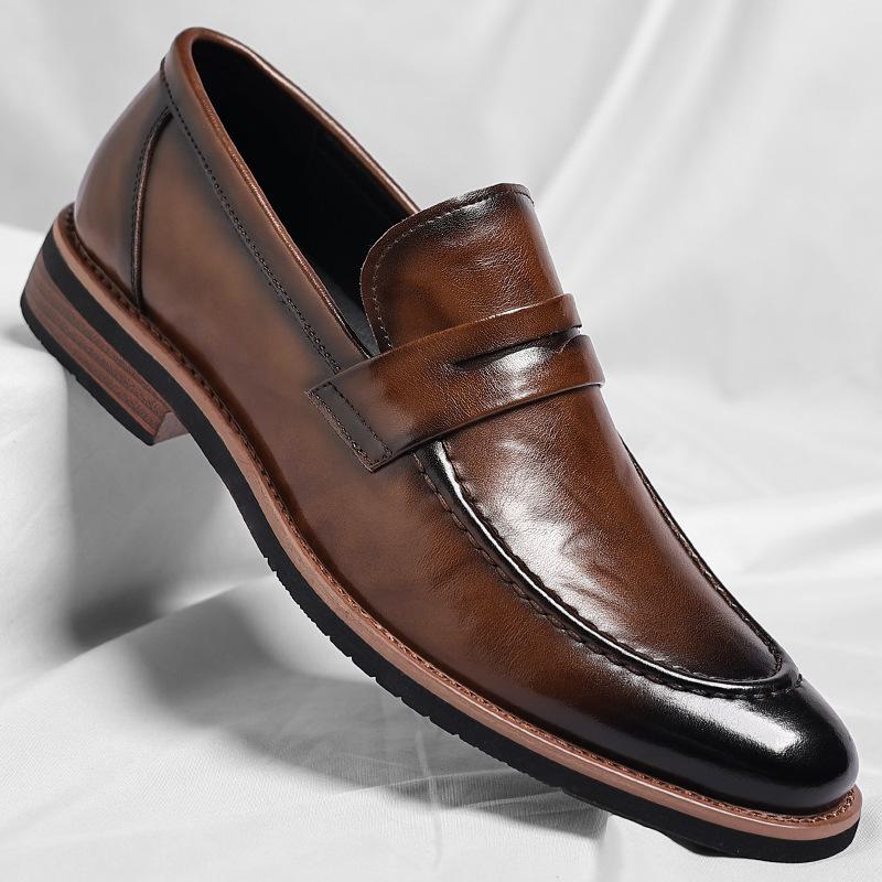 Oxford Leather Men's Pointed-toe Dress Cross-border Business Shoes foto 2