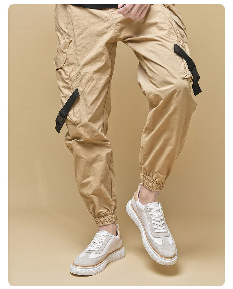 Thick-soled Sneakers Stitching Top Layer Cowhide Trendy Casual Sneaker foto 5