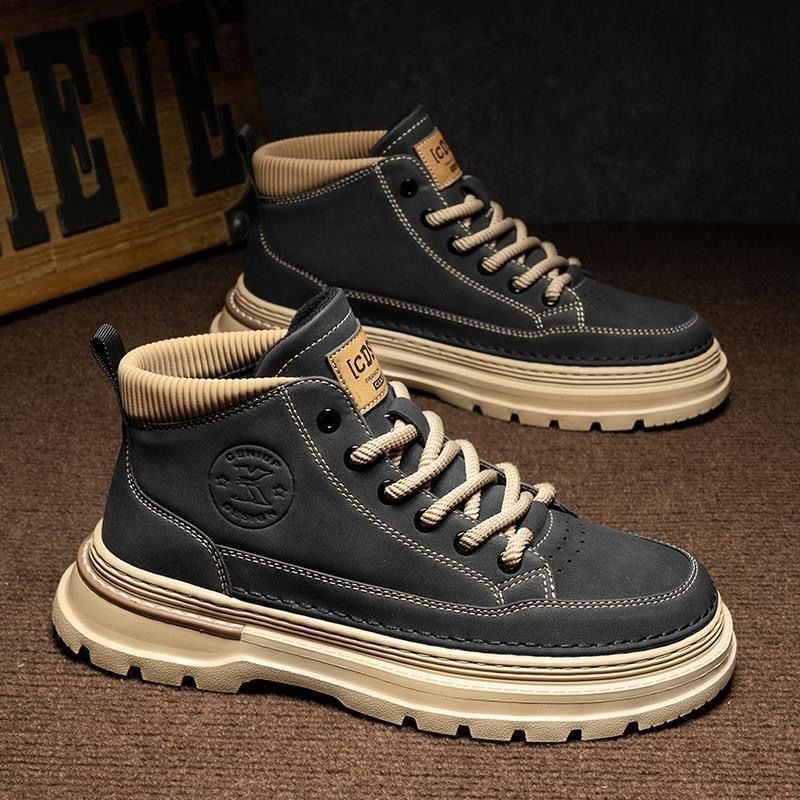 Men's British-style Retro Mid-height Dr Martens Boots foto 5