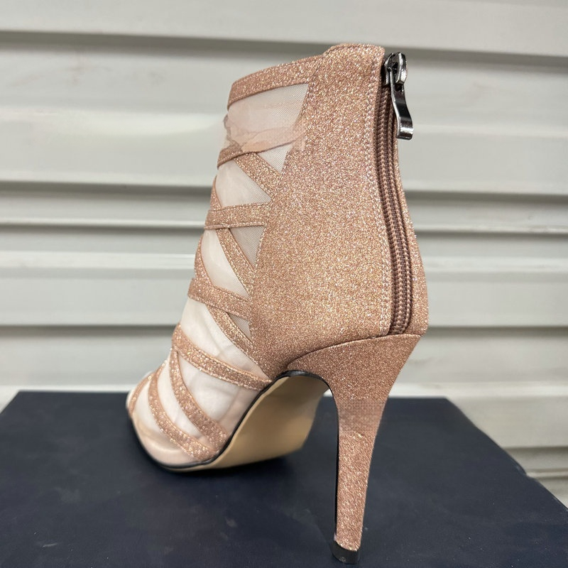 Fish Mouth Sandal Boots Hollow-out Mesh Stitching foto 2