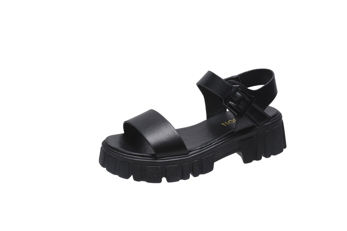 Women's Peep Toe Ankle-strap Buckle Platform Sandals foto 3