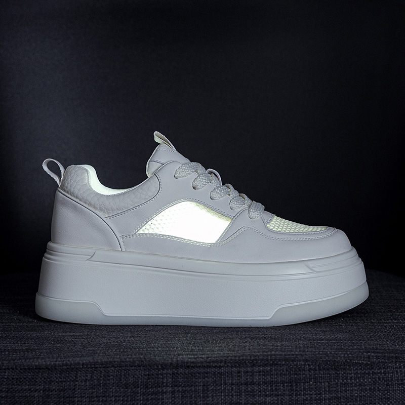 Platform Non-slip Sneakers With Thick Soles For A Height-boosting Casual Look foto 3