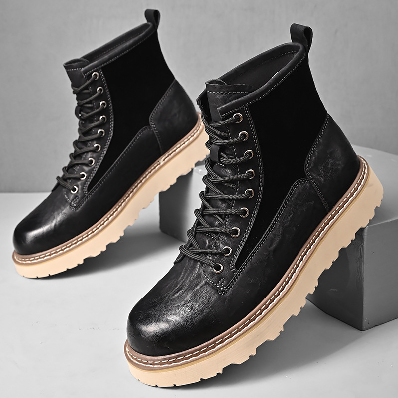 Trend Men's High-top British Style Working Boots foto 5